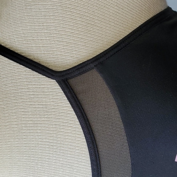 VICTORIA SPORT bra, black with big pink letters. Size medium. Excellent - Picture 3 of 11